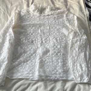 Amazon White Lace Blouse